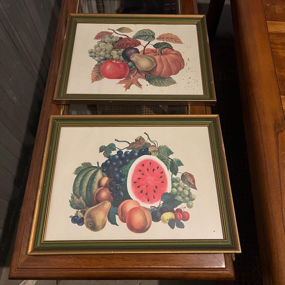 Two antique framed art pieces